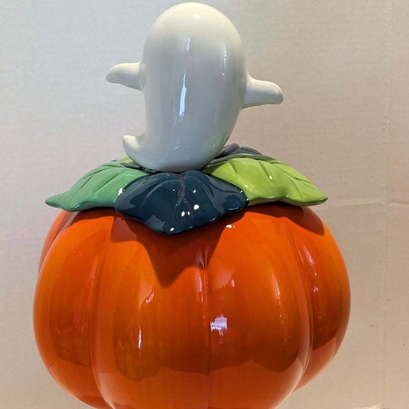 One Hundred 80 Degrees Ghost Pumpkin Candy Jar - Picture 4 of 8